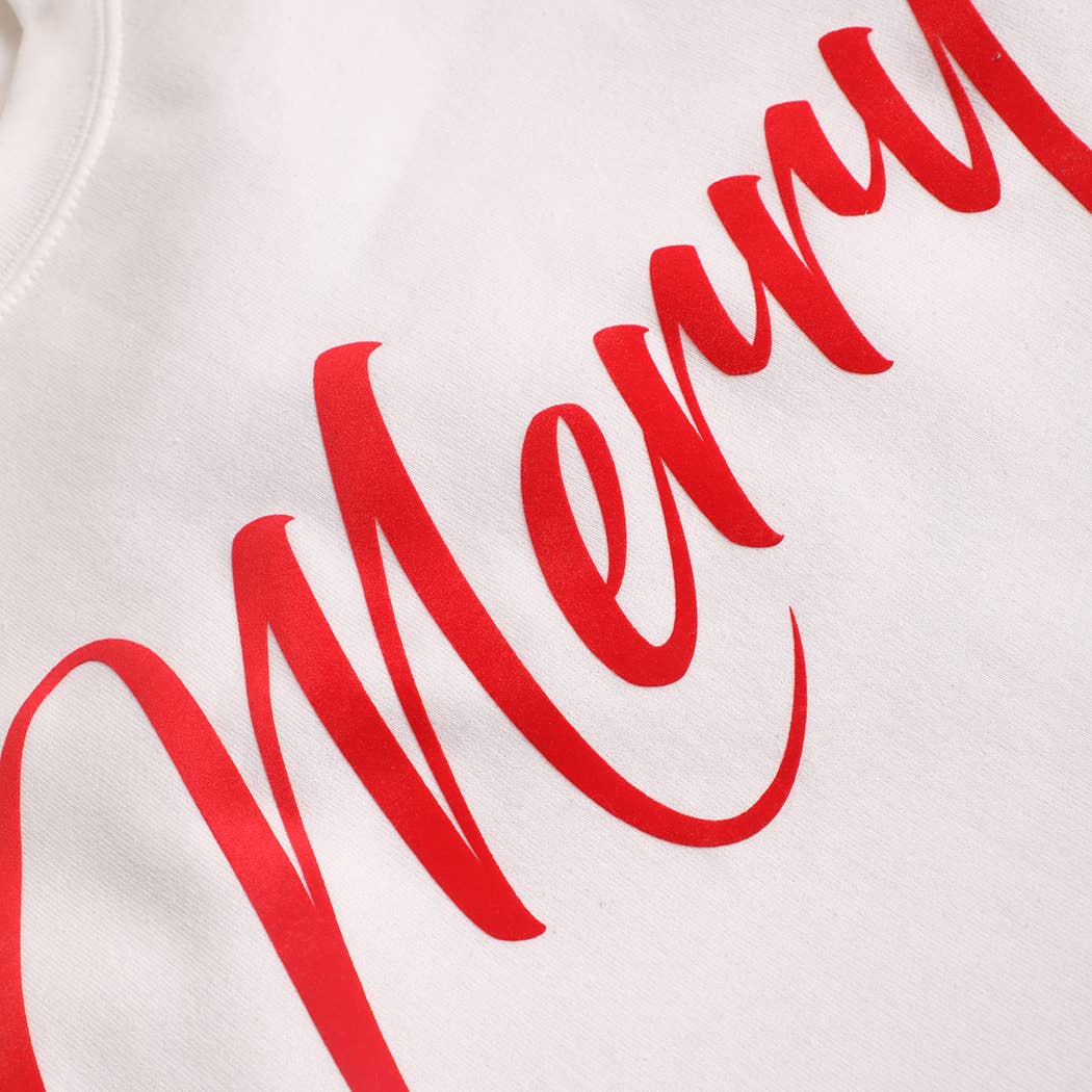 Fashion City – Engroshandel Grafisk Sweatshirt - Dame – Merry Heavyweight Fleece Crewneck Sweatshirt7