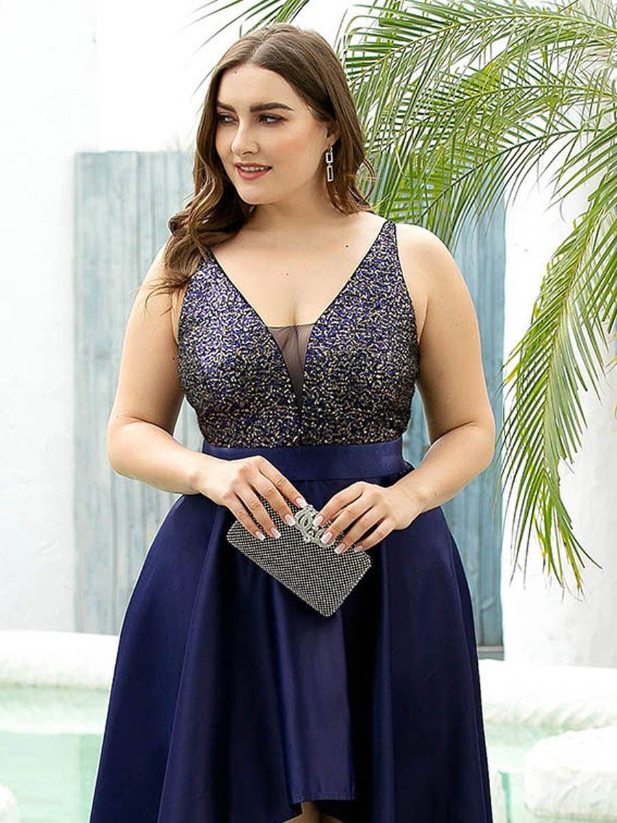 Ever-Pretty – wholesale Gown – Women's – Plus Size Shiny High-Low Prom Dresses for Women6