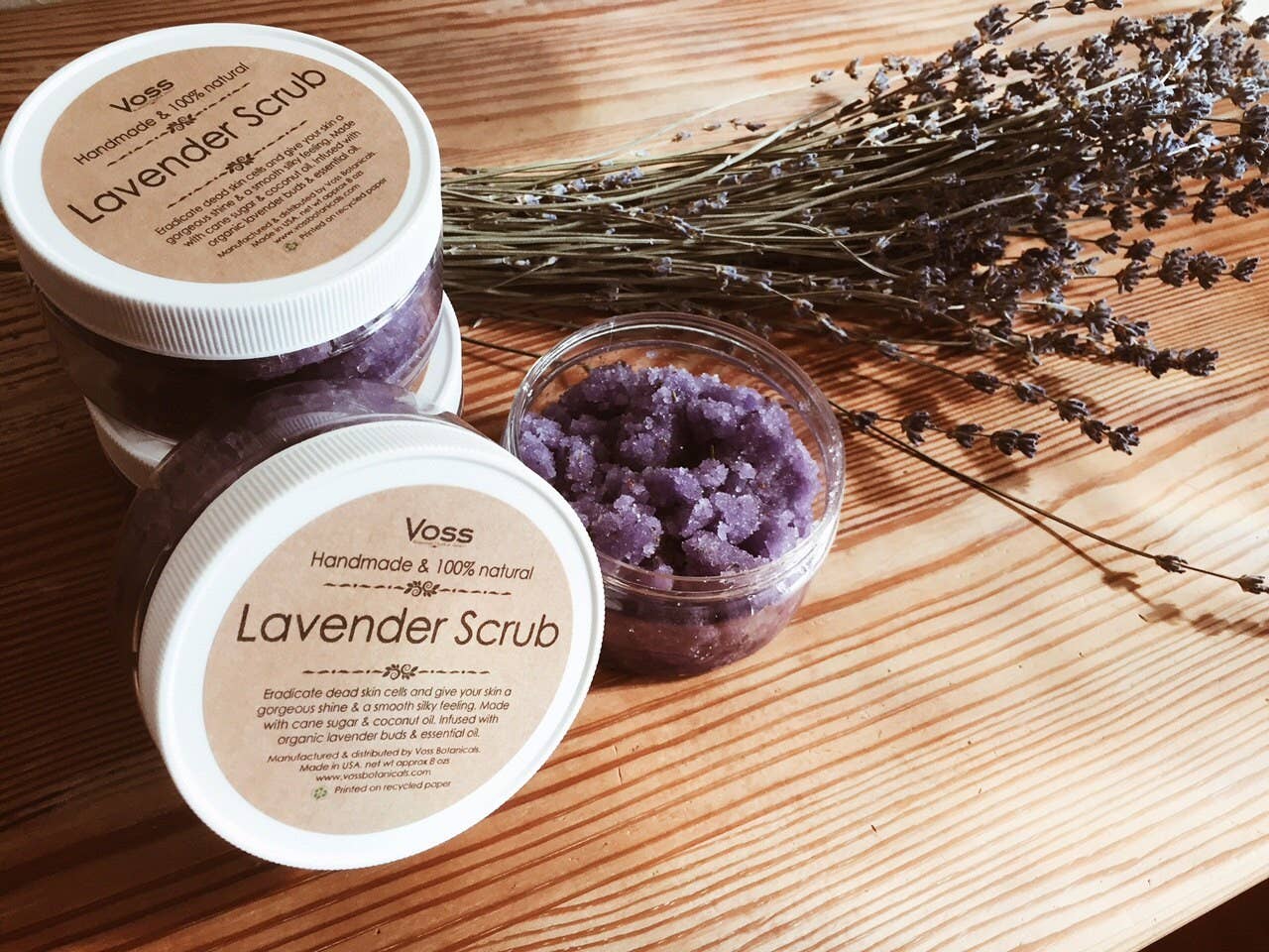 Voss Botanicals, LLC - Wholesale Body Scrub/Exfoliant - Lavender Scrub | Body Scrub | Lavender Sugar | Exfoliating | Skin Brightening | Gift | Skin Care | Skin Polishing Scrub | Vegan Scrub1