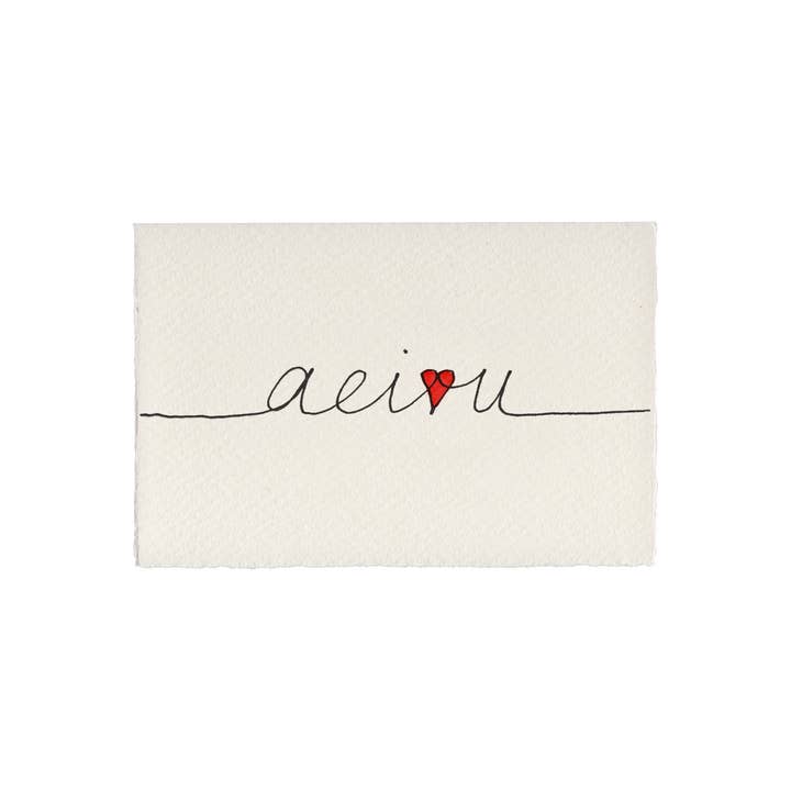 A,E,I (HOU VAN) JOU Kaart voor wholesale door Scribble & Daub