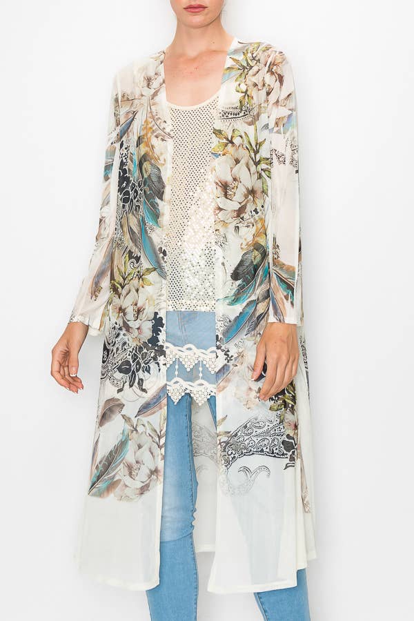 FEA DUSTER LONG EN MAILLE -4600 BG-FEA FL en vente sur Faire2