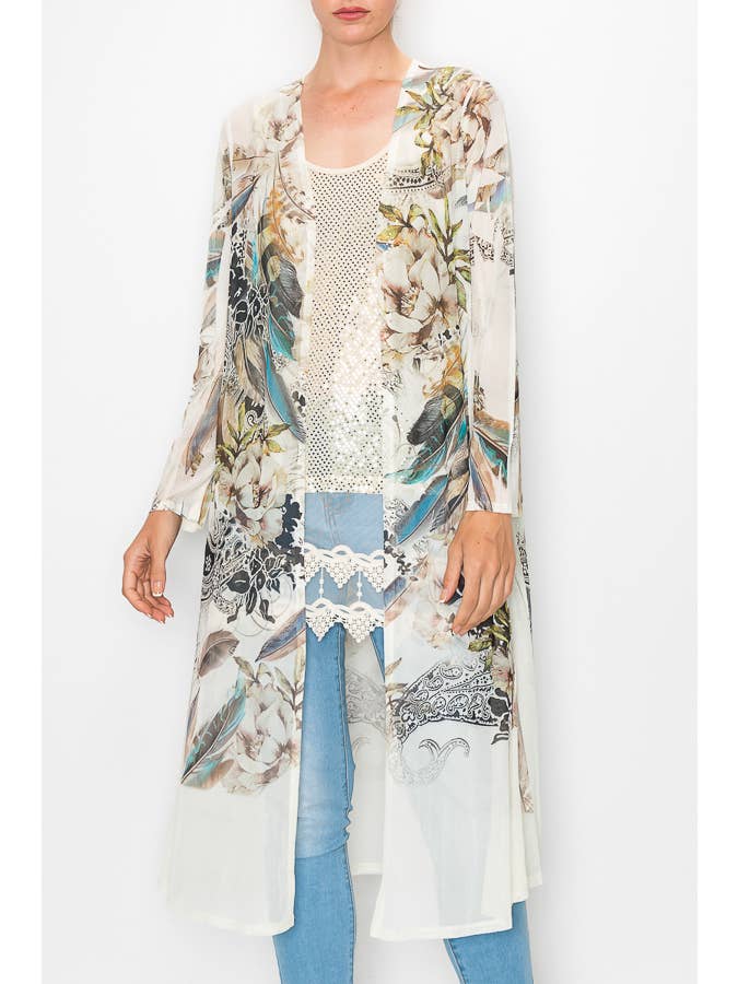 FEA DUSTER LONG EN MAILLE -4600 BG-FEA FL en vente sur Faire2