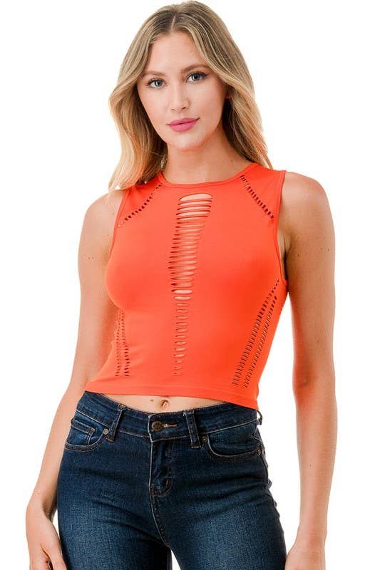 MIO WHOLESALE - Wholesale Tank Top - Women's - NT59 LASER CUT TANK TOP4