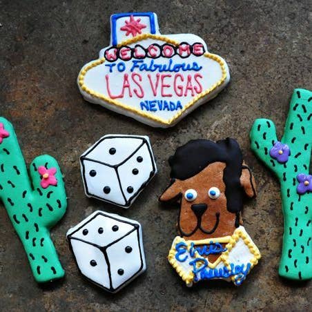 Elvis Pawsley - Friandise pour chien sur le thème de Las Vegas pour la vente par Taj Ma-Hound Bakery for Dogs
