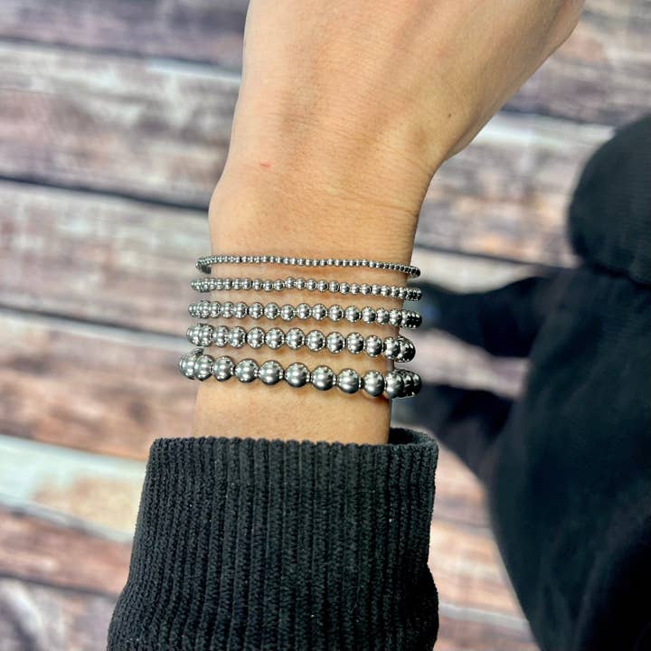 Mack & Rex - Wholesale Beaded Bracelet - SILVER BALL BRACELETS - Stack or Individual10