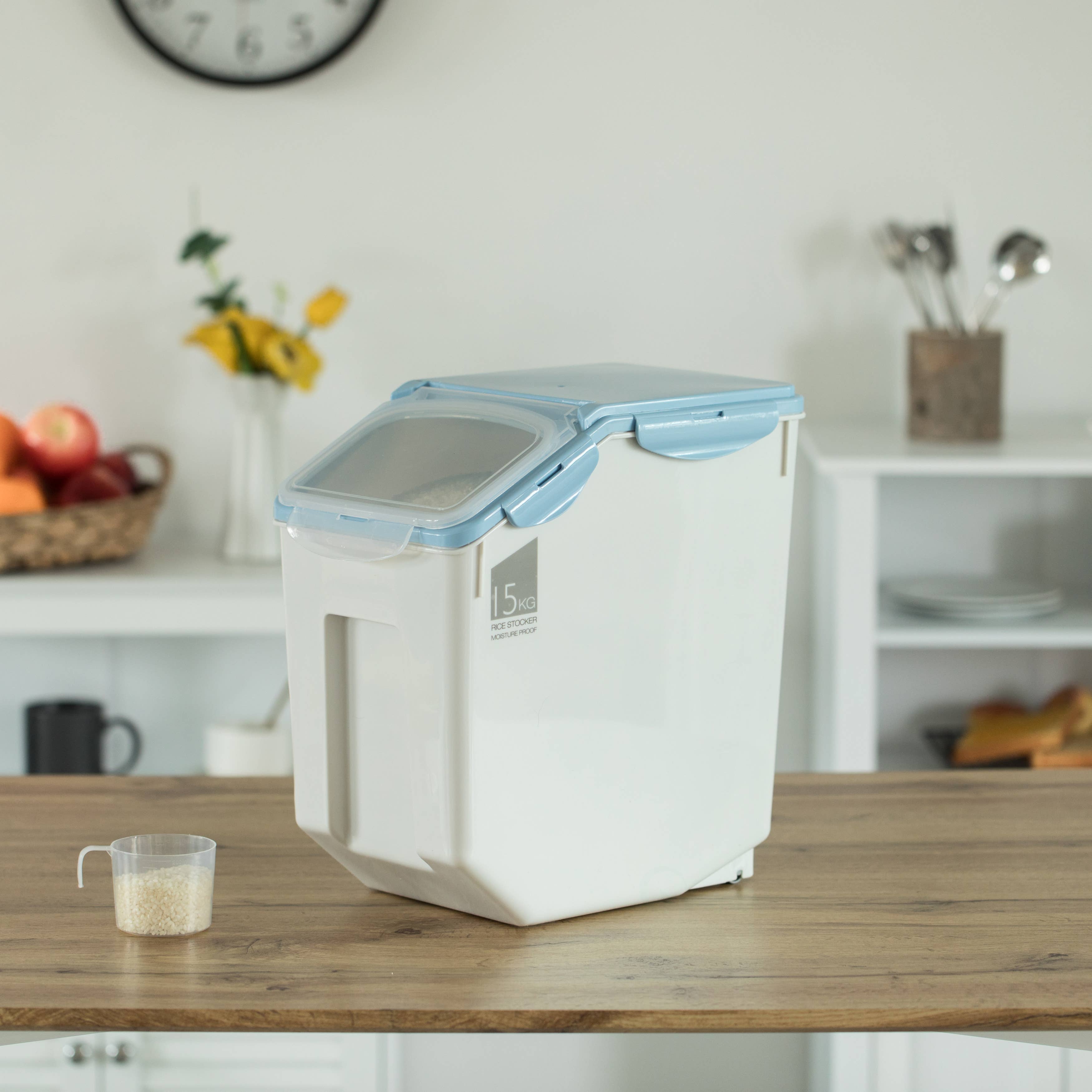 Quickway Imports - Wholesale Food Storage Container - Set of 2 White Plastic Storage Food Holder Containers5