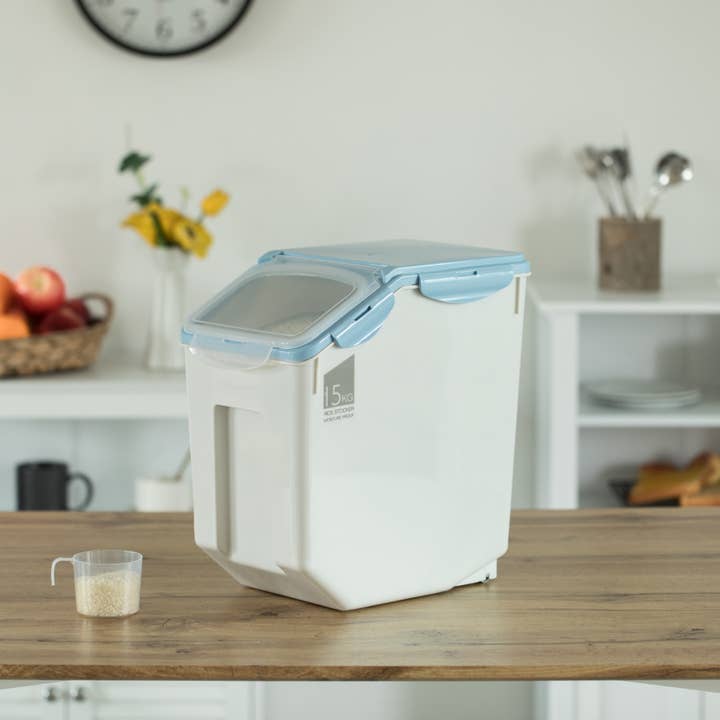 Quickway Imports - Wholesale Food Storage Container - Set of 2 White Plastic Storage Food Holder Containers5