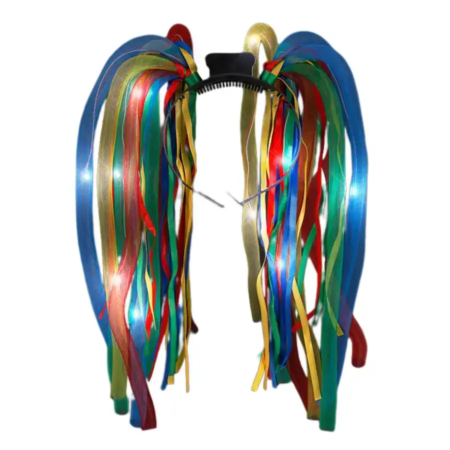 Blinkee.com, LLC - Vendita all'ingrosso Giocattolo luminoso - Bambini e neonati - Fascia per capelli multicolore a LED Noodle Flashing Dreads1