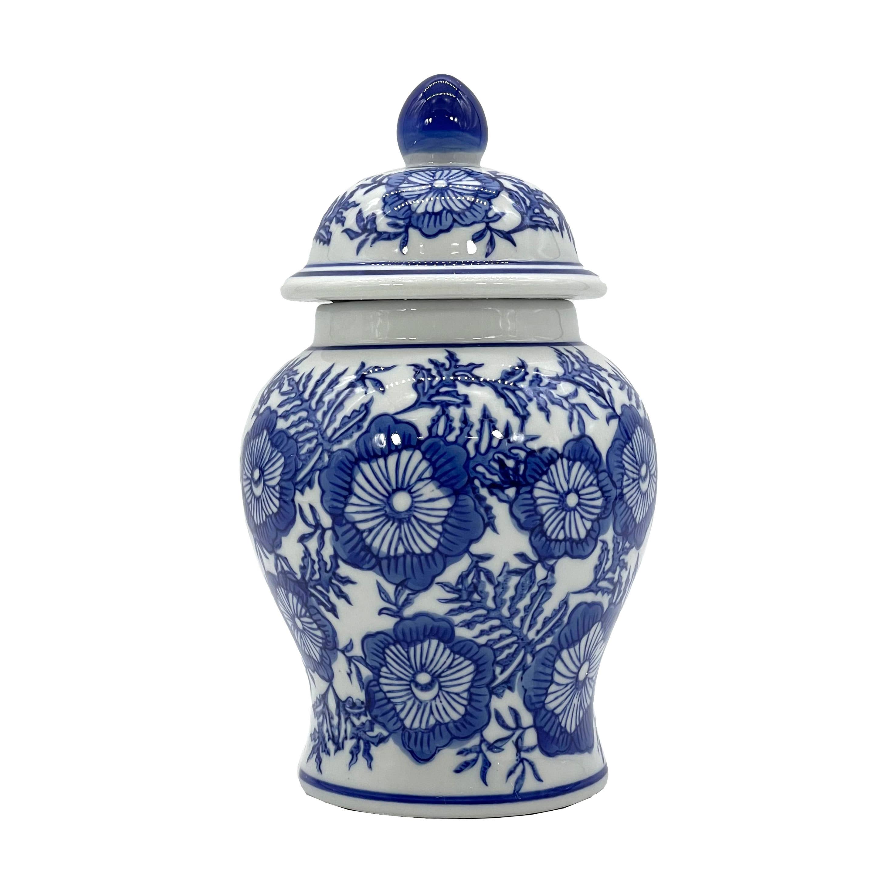 Galt International Company – wholesale Decorative jar – Small Chinoiserie Ceramic Decorative Tea & Ginger Jar 8"51