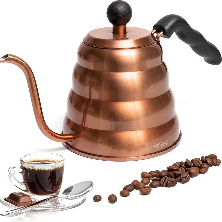 Mixpresso Gooseneck Pour Over Coffee Kettle, Barista Pour Control Design, Ideal for Coffee and Tea, High-Grade Stainless Steel 1.2 Liter 40 Oz, Induction Cooker Stovetop Kettle Stainless Steel for wholesale by Mixpresso