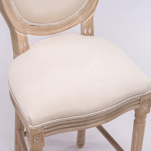 VTNG50 - Wholesale Stool - French Country Wooden Upholstered Barstools , Set of 27