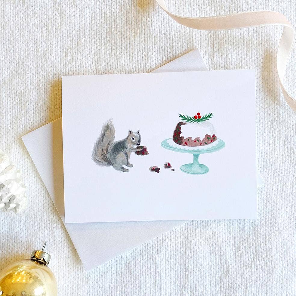 Emilie Simpson Art & Design - Wholesale Christmas Card - Fruitcake Thief Card3