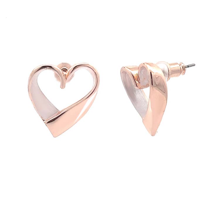 ENAMELLED HEART EARRINGS - SW21515336C20 for wholesale by AMORINO SRL