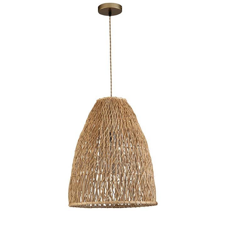 ELE Light & Decor - Wholesale Chandelier/Hanging Light - Lisbet Pendant Bell Wicker Rattan Hanging Lamp4