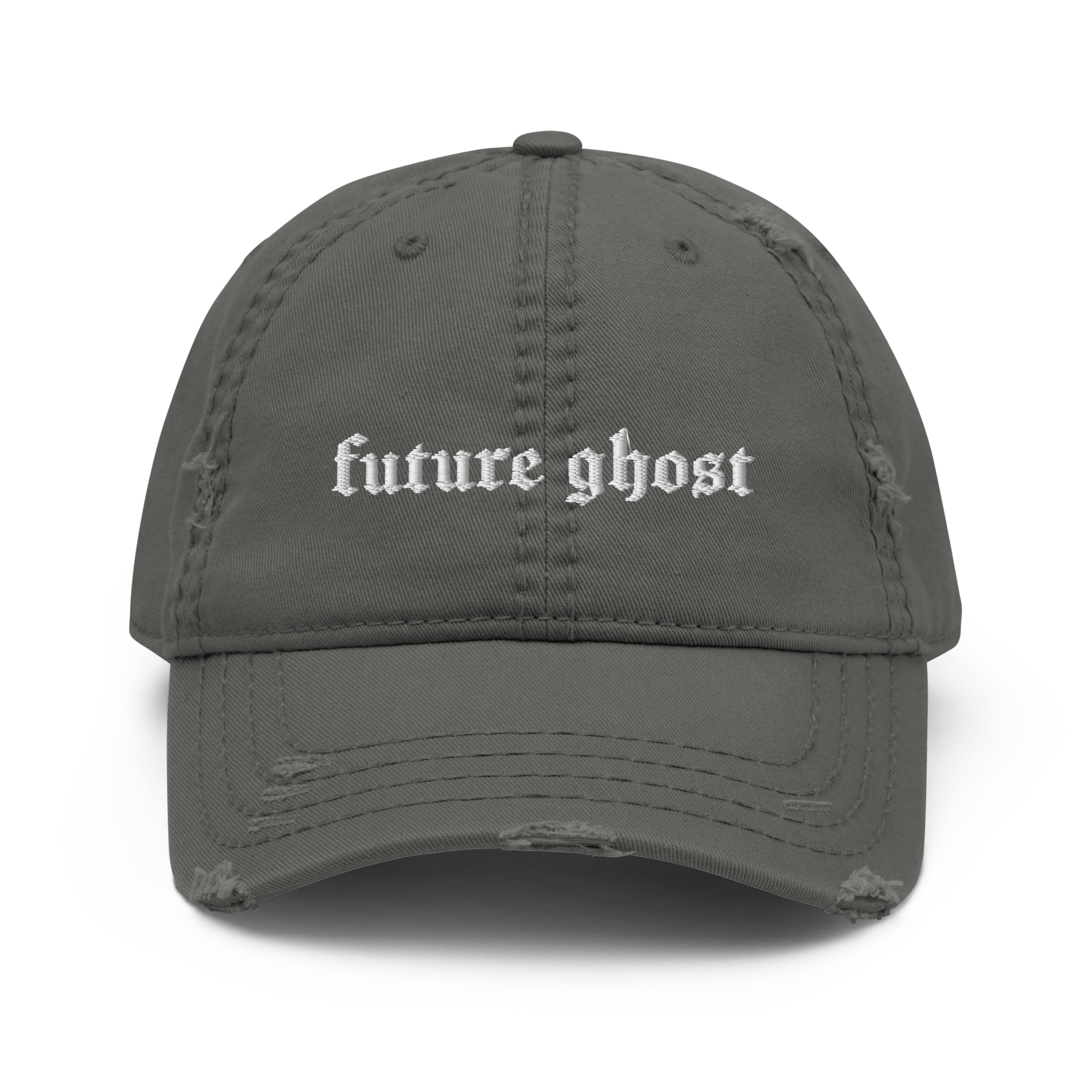 Goth Cloth Co. - Wholesale Baseball Cap - Unisex - Future Ghost Gothic Distressed Dad Cap1