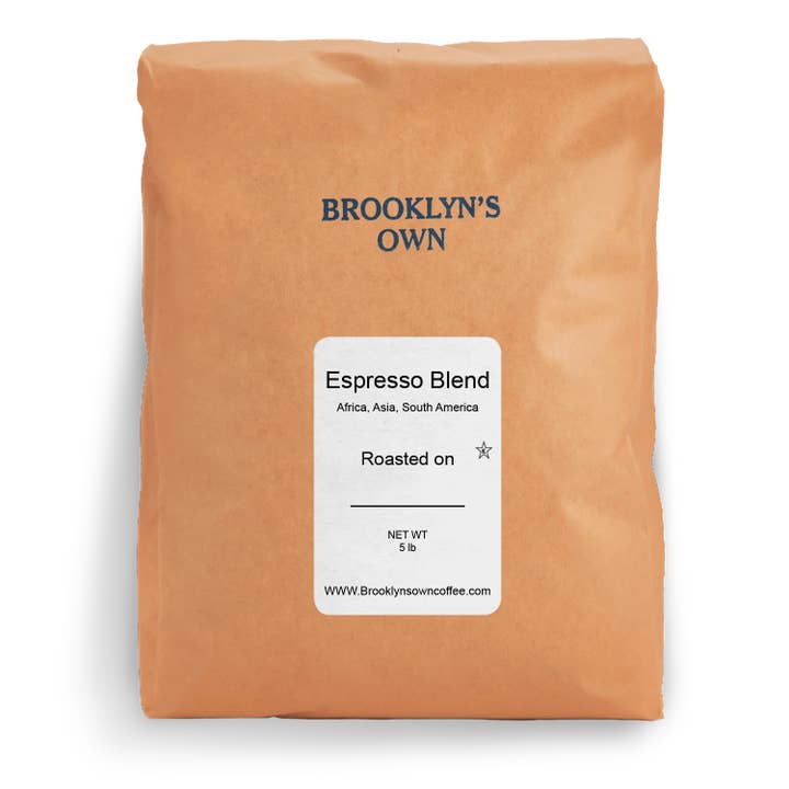 Espresso Blend 5lb for wholesale by Brooklyn's Own Coffee
