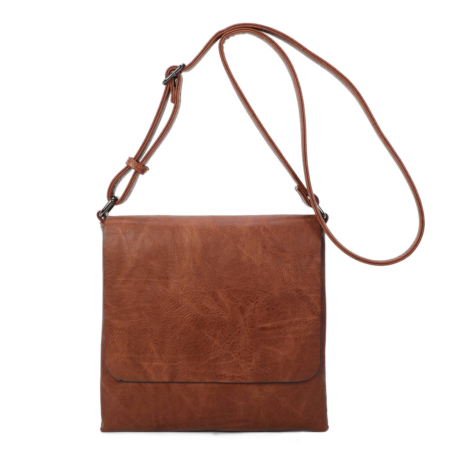 INES DELAURE - Wholesale Messenger Bag - Women's - Zipped flat pouch with soft and very practical flap0