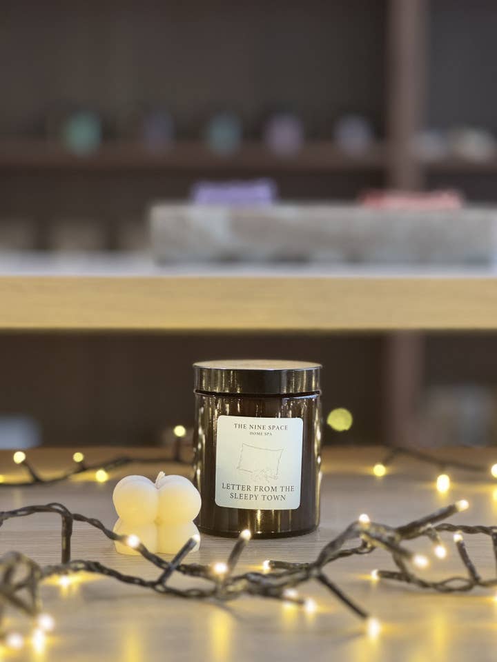 Letter from the SLEEPY TOWN Candle - Brown Glass for wholesale by THE NINE SPACE