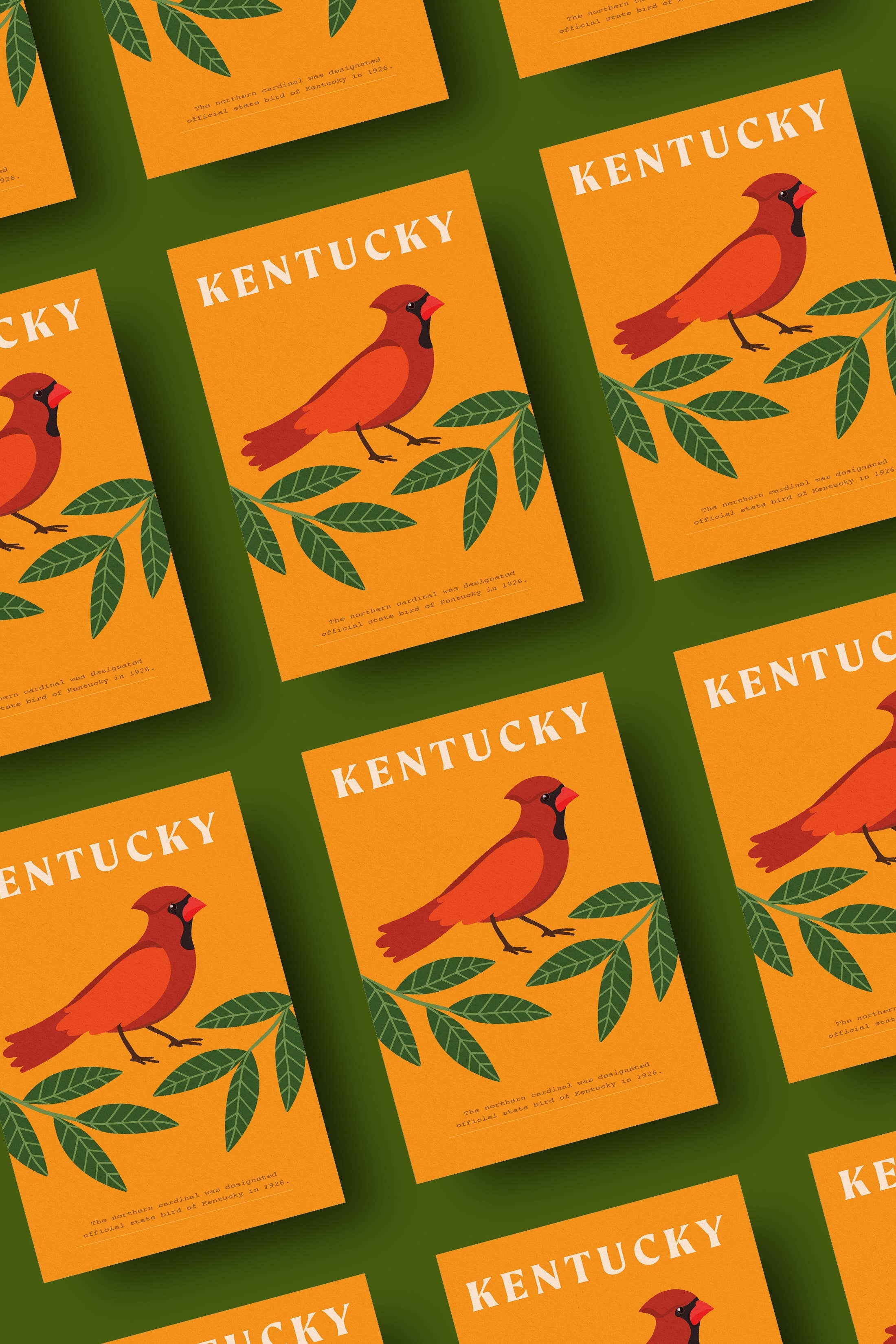 Jessica Holly Creative - Wholesale Postcard - Kentucky State Bird Cardinal Soft Touch Postcard, 4x6in1