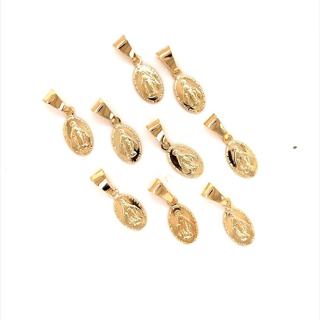The Bead Bazaar - Wholesale Individual charm/pendant - Gold Filled Miraculous Medal, Virgin Mary Pendant, Saint Pendants, Religious Charms, Blessed Mother, Religious Medals, Spiritual Jewelry, Christian
