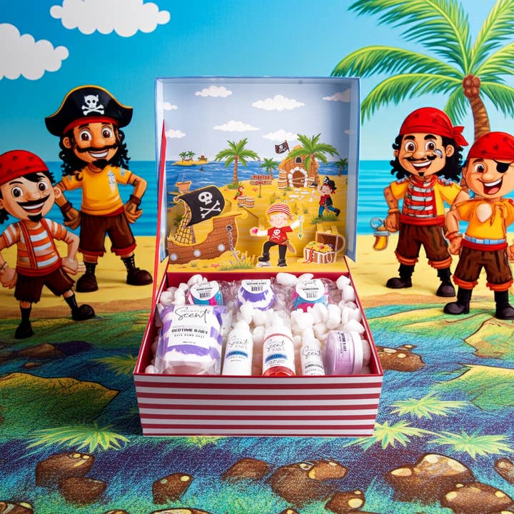 Big Pirate Pop-Up Gift Box – Deluxe Kids Bath & Pamper Set for wholesale by Project Scent
