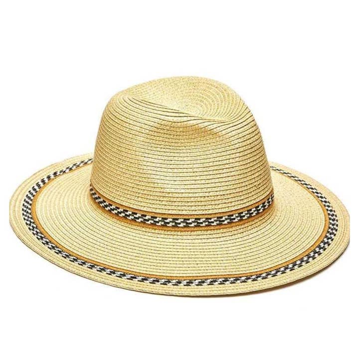 TRENDY PANAMA FEDORA HAT, NS 0829 for wholesale by JOIA ACCESSORIES