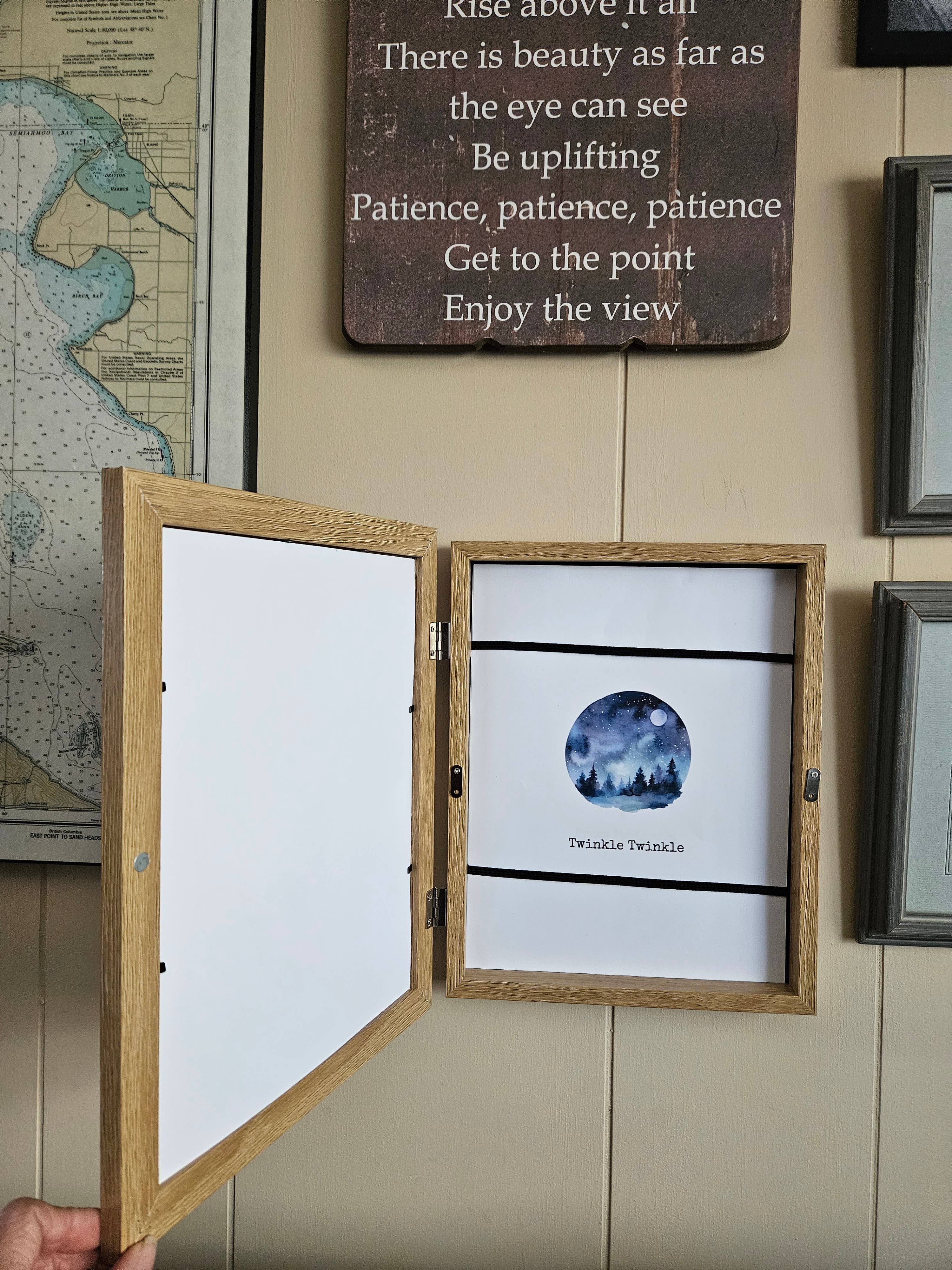 Witty Words - Cards and Wall Art - Wholesale Picture Frame - 4 in 1 Lighthouse Witty Words Display & Storage - Frame Set8