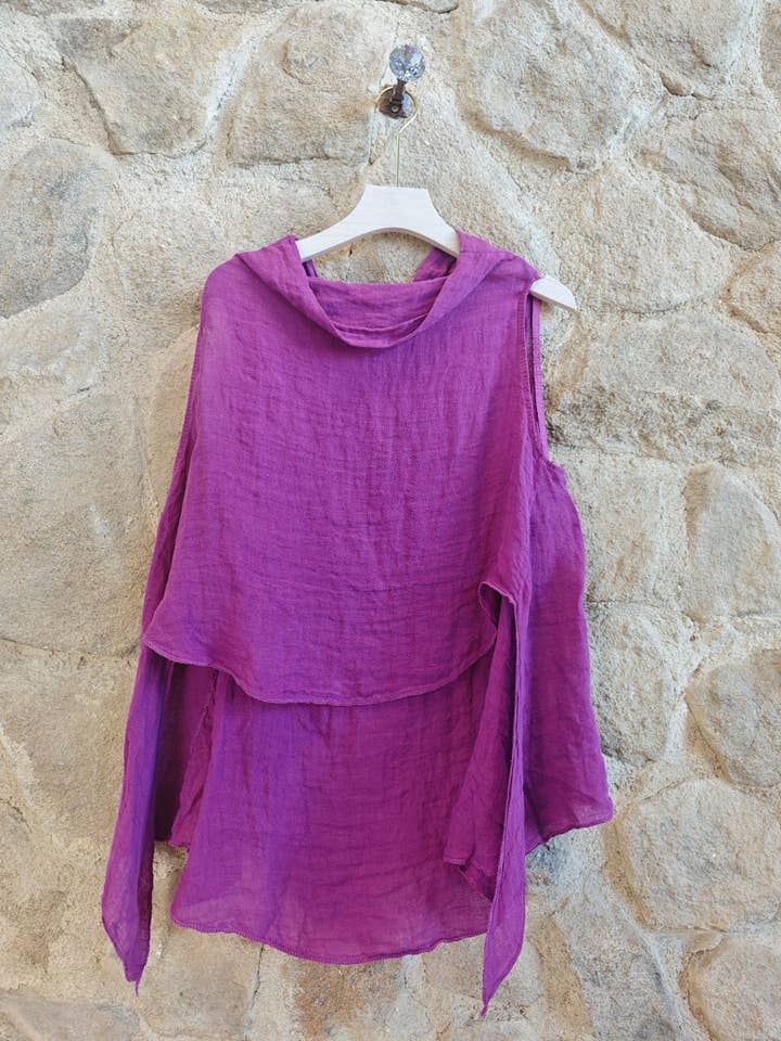 Linen & More - Wholesale Tunic - Women's - REF 3188 100% LINEN BLOUSE9