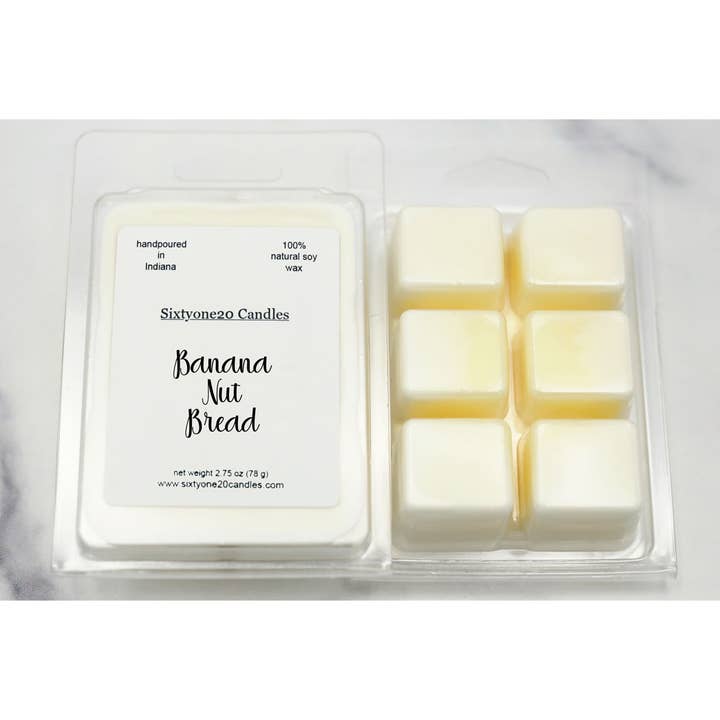 Banana Nut Bread Wax Melt ~ 100% Soy for wholesale by Sixtyone20 Candles