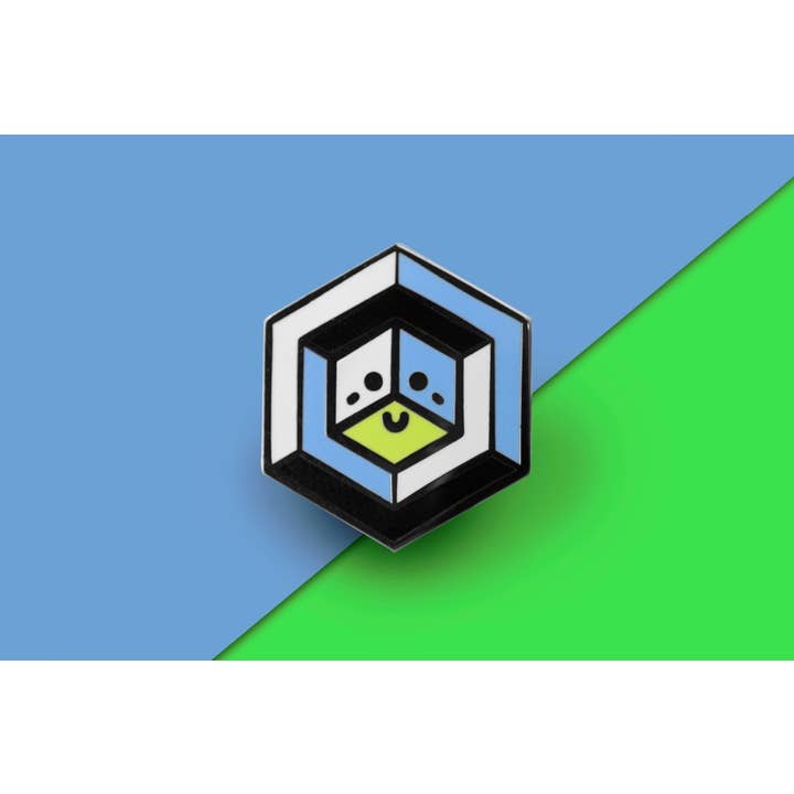 Proud Zebra – Alfinete/botão de lapela por atacado – Bandeira Agender Boy - Alfinete de Cubo1