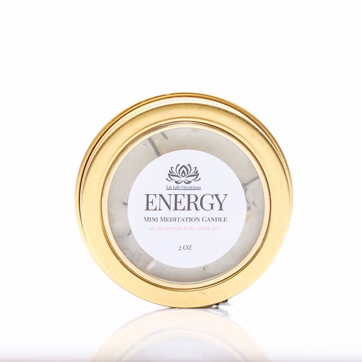 Energy Meditation Mini 2oz Candles for wholesale by Lit Life Creations