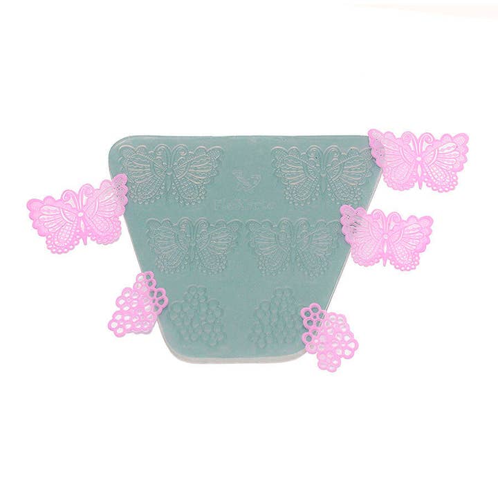 Butterfly Lace Set 6-Cavity Silicone Mold for wholesale by Flexarte USA