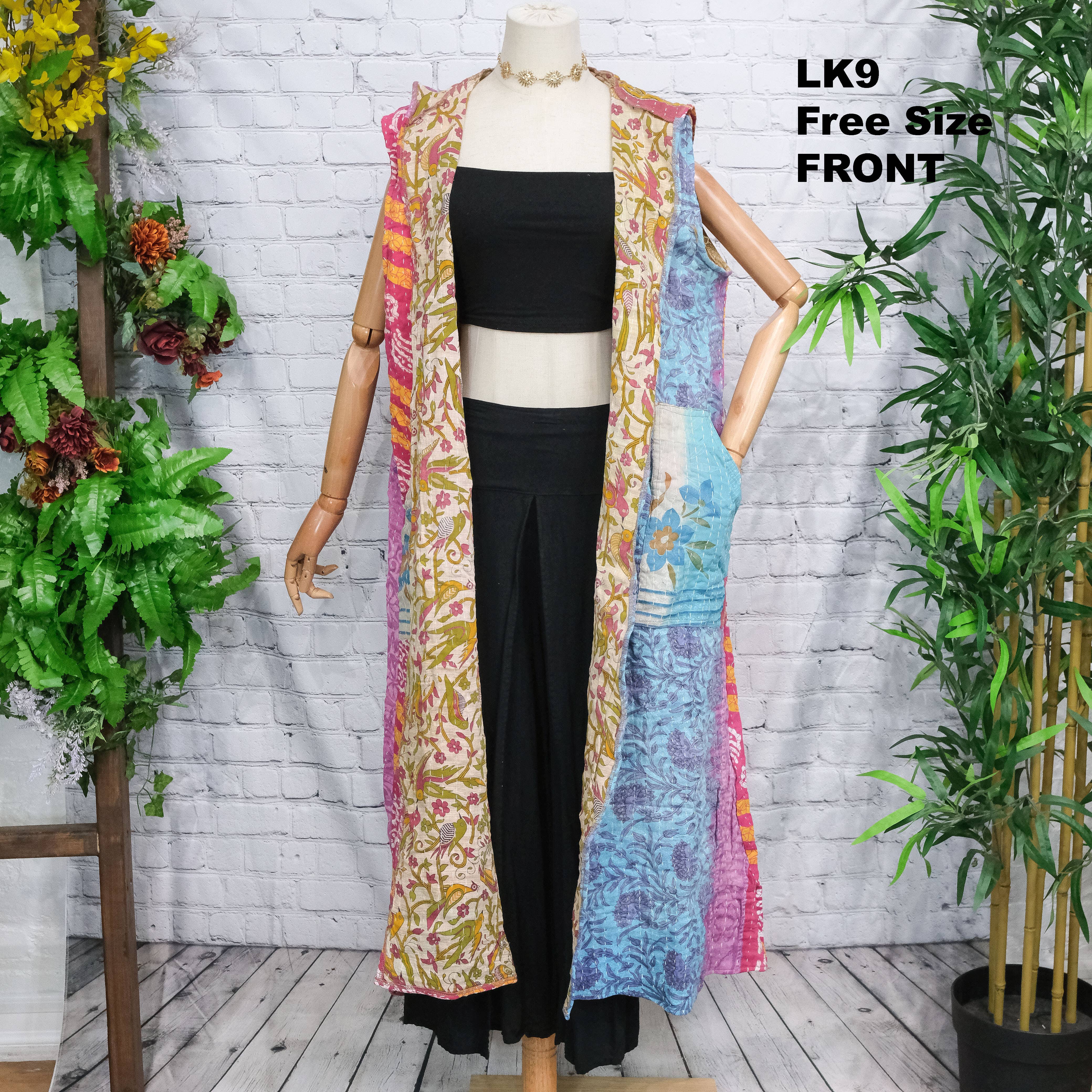 Karma Nepal Crafts - Wholesale Kimono - Women's - Bohemian Kantha Open Duster9