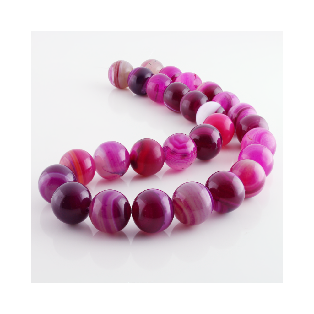 UniArt - Vendita all'ingrosso Perline - Agata rosa a file4