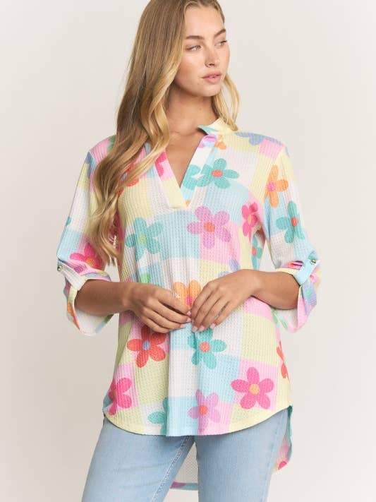 ST1002-134 BLOMSTRET TOP for engroshandel hos HEIMISH