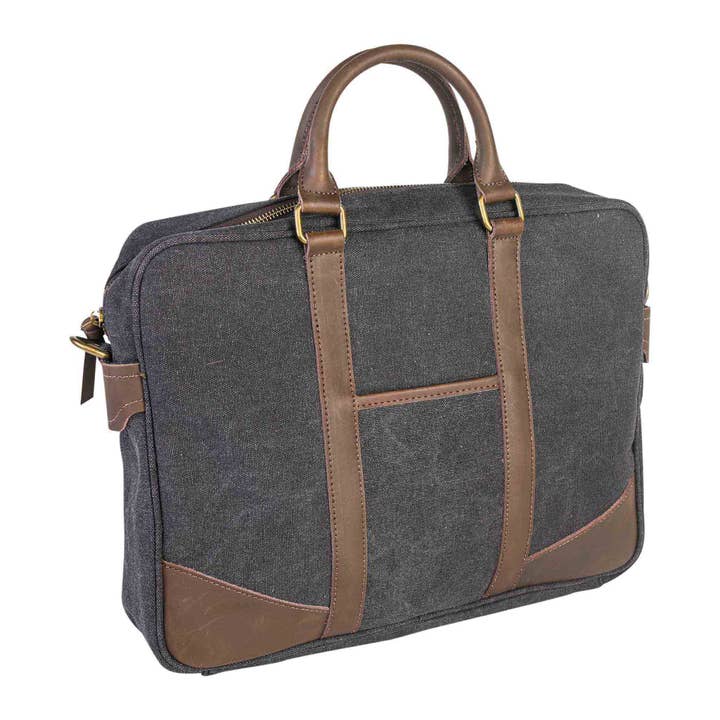 ZEDE PARIS - Wholesale Laptop Bag - Unisex - ARTS-ET-METIERS - Canvas and leather laptop bag44
