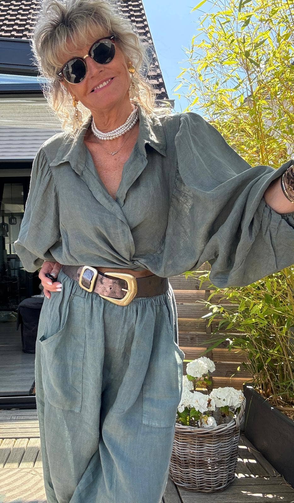 LINEN & COTTON HOUSE - Vente Chemisier – femme - 56811 100 % LINEN GILET 20