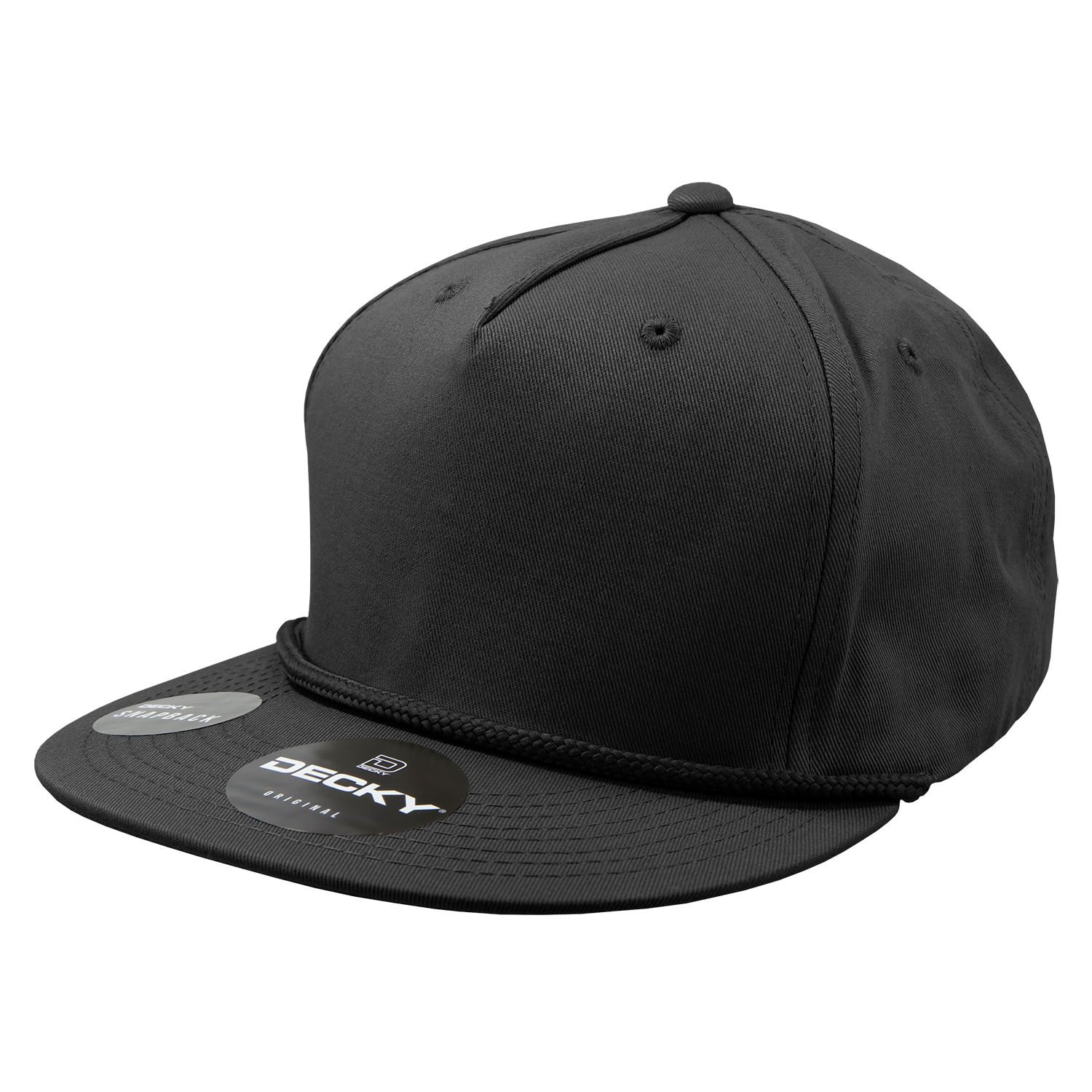 The Park Wholesale - Wholesale Flat-brimmed cap – Men's - Decky 1041 - Classic Flat Bill Golf Hat with Rope, Snapback0