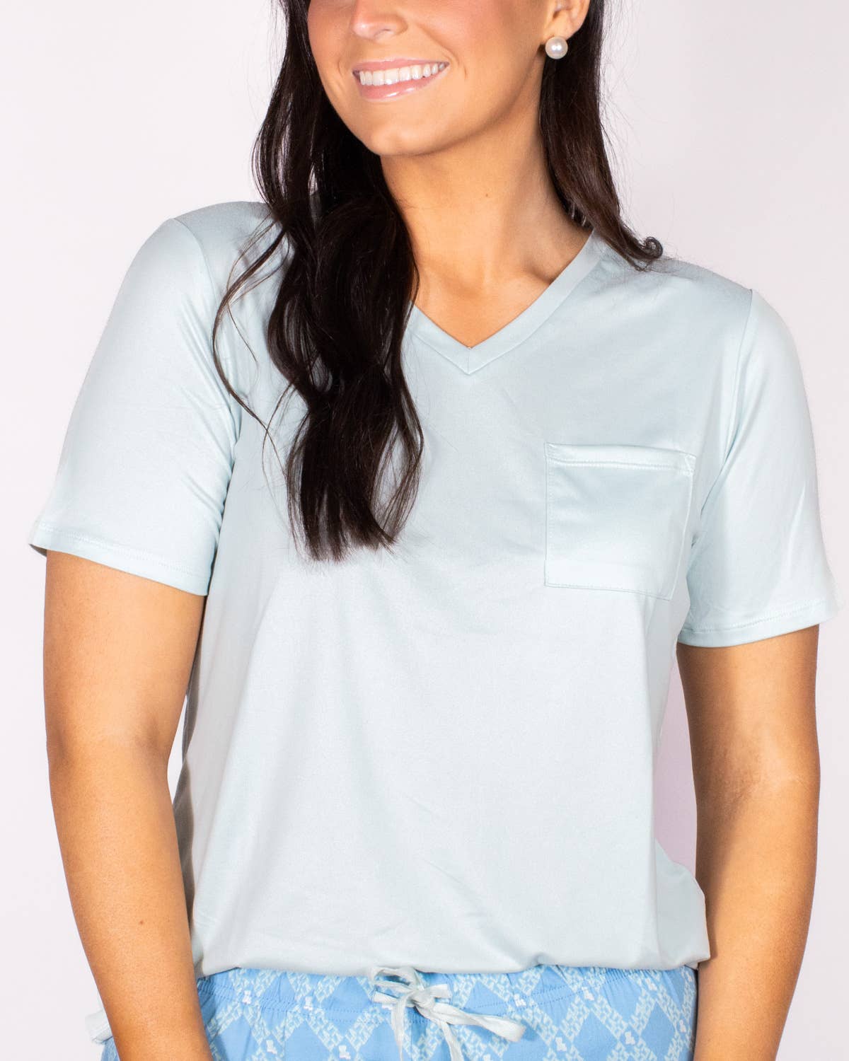 low v blouse