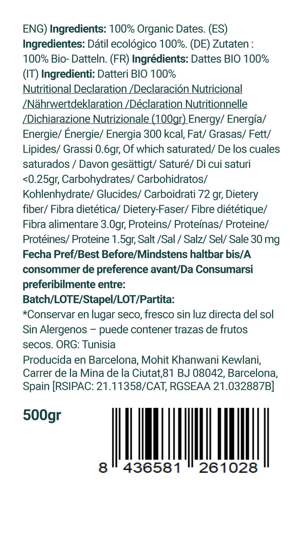 Samskara - Vendita all'ingrosso Sciroppi aromatizzati - Sciroppo di Datteri biologico Samskara | Dolcificante naturale a basso indice glicemico | 500 g3