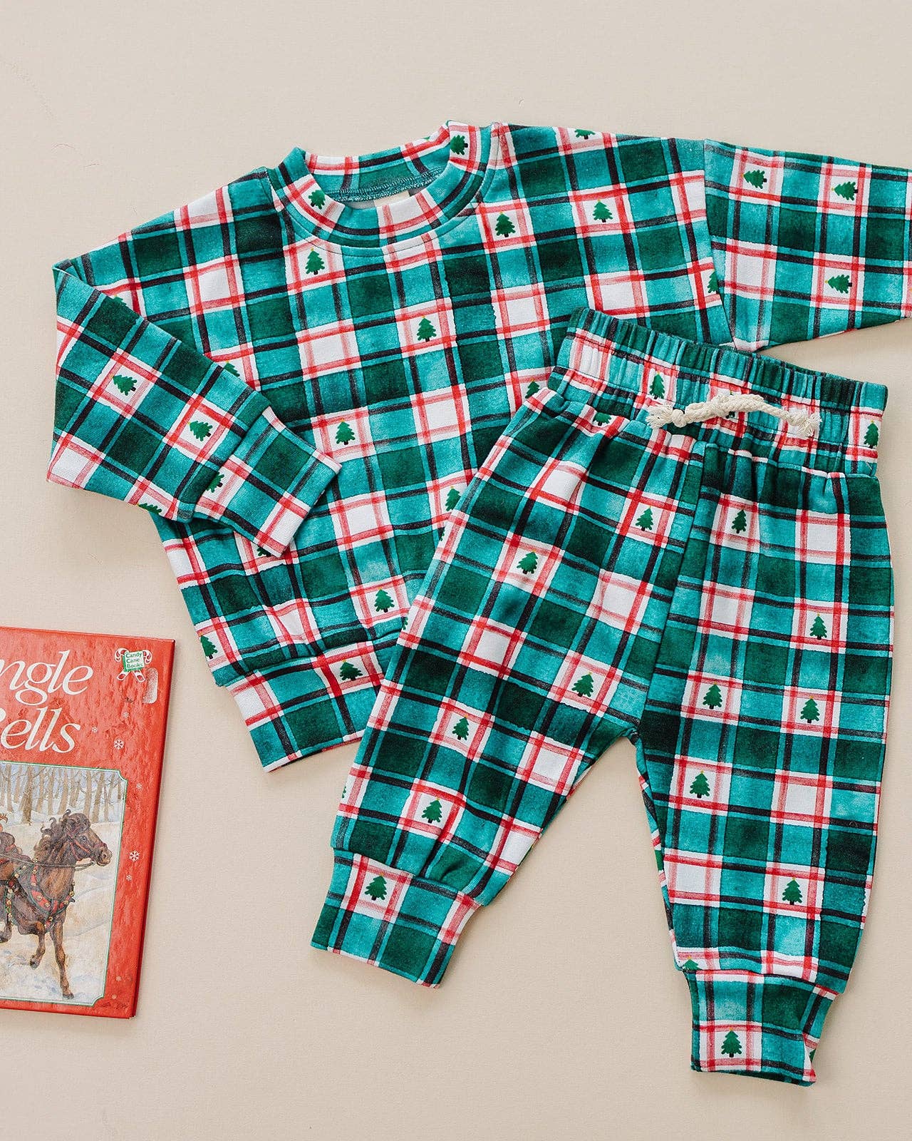 Lucky Panda Kids - Wholesale Top & Pant Set - Baby - Jogger Set | Winter Plaid1