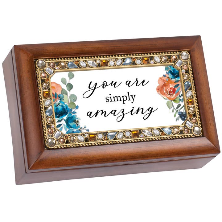Petite Music Box Jeweled You Are Simply for wholesale by Cottage Garden