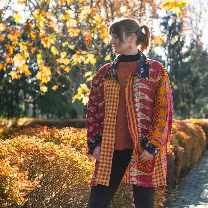 Giacca Reversibile Kantha per la vendita all'ingrosso da parte di Siesta