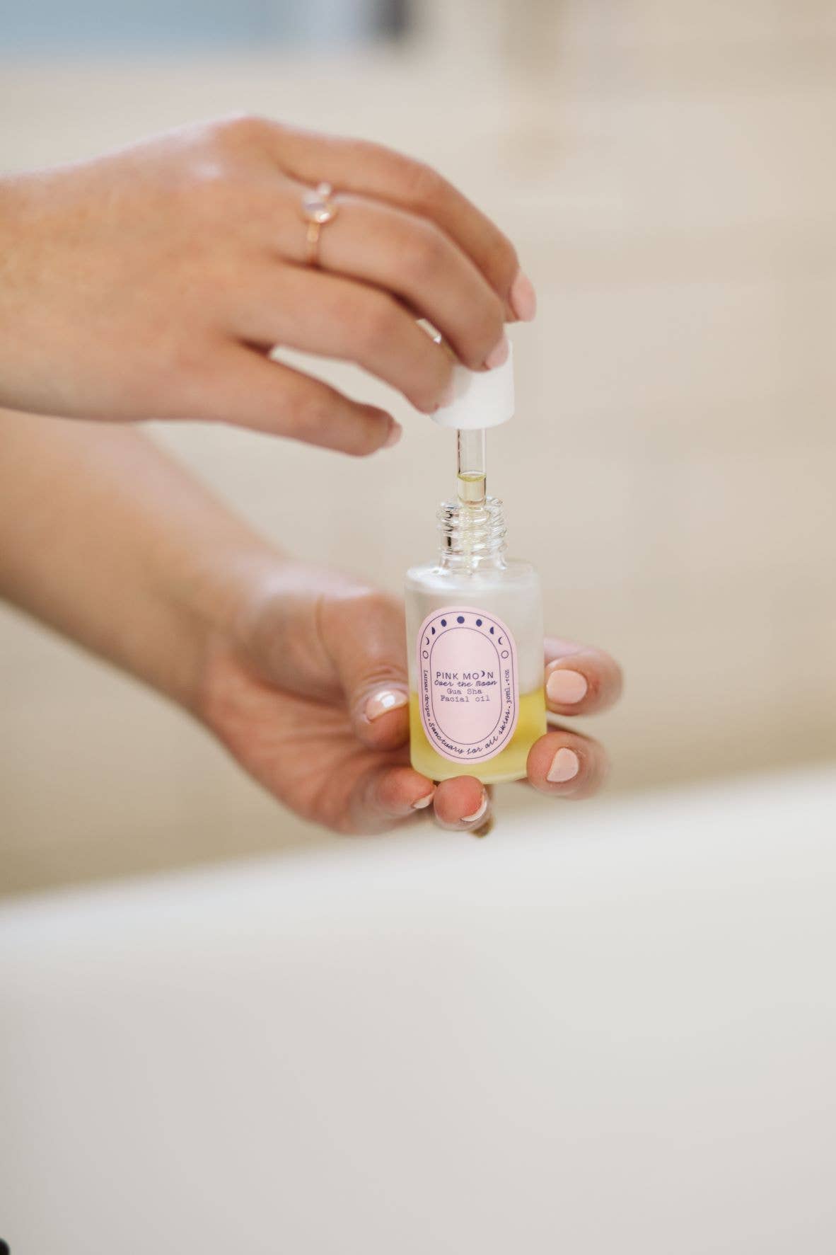 Pink Moon - Wholesale Facial Oil - Over the Moon Gua Sha Facial Oil - Moringa, Rose6