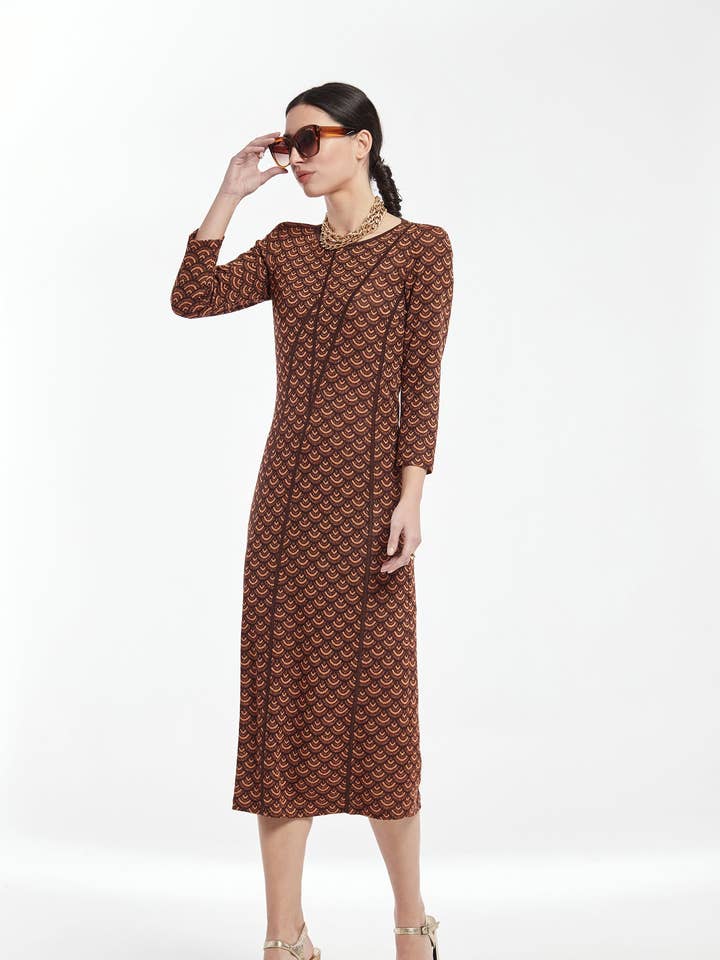 Dresses With Marked Cuts Multicolor Lurex Knit for wholesale by OKY