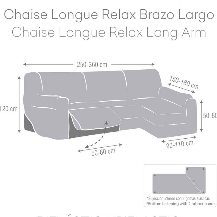 Bielastic Reclining Relax Chaise Longue Sofa Cover for wholesale by ENJOYERS