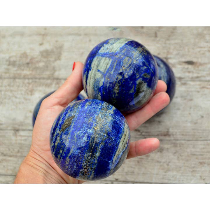 Kaia & Crystals - Wholesale Spiritual Stone/Crystal - XL Lapis Lazuli Sphere (65mm - 100mm)3