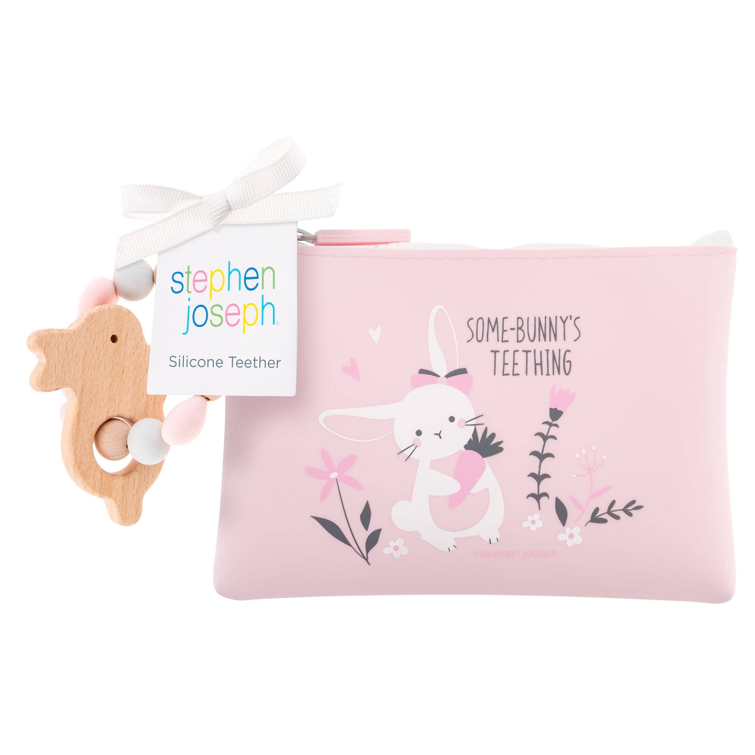 Stephen Joseph Gifts - Wholesale Teether (Not Clip-On) - Baby - Silicone Teether with Pouch0