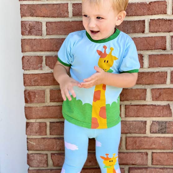 Giraffe Toddler and Kids Shirt for wholesale by Doodle Pants