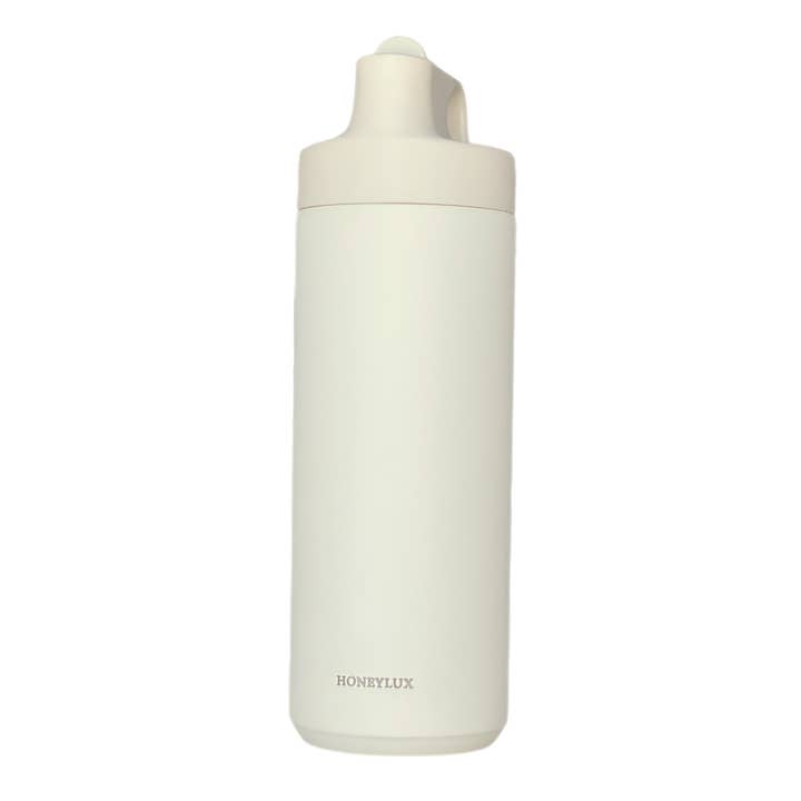 HoneyLux - Wholesale Water Bottle - Modern Bottle with Straw - Cream